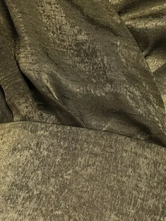 Lulus Constantine Olive Green Satin Maxi Dress M Bridesmaid - Picture 9 of 9